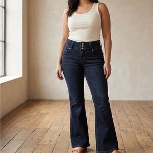 GUESS Wide Leg/Dark Blue Jeans - Sz 10